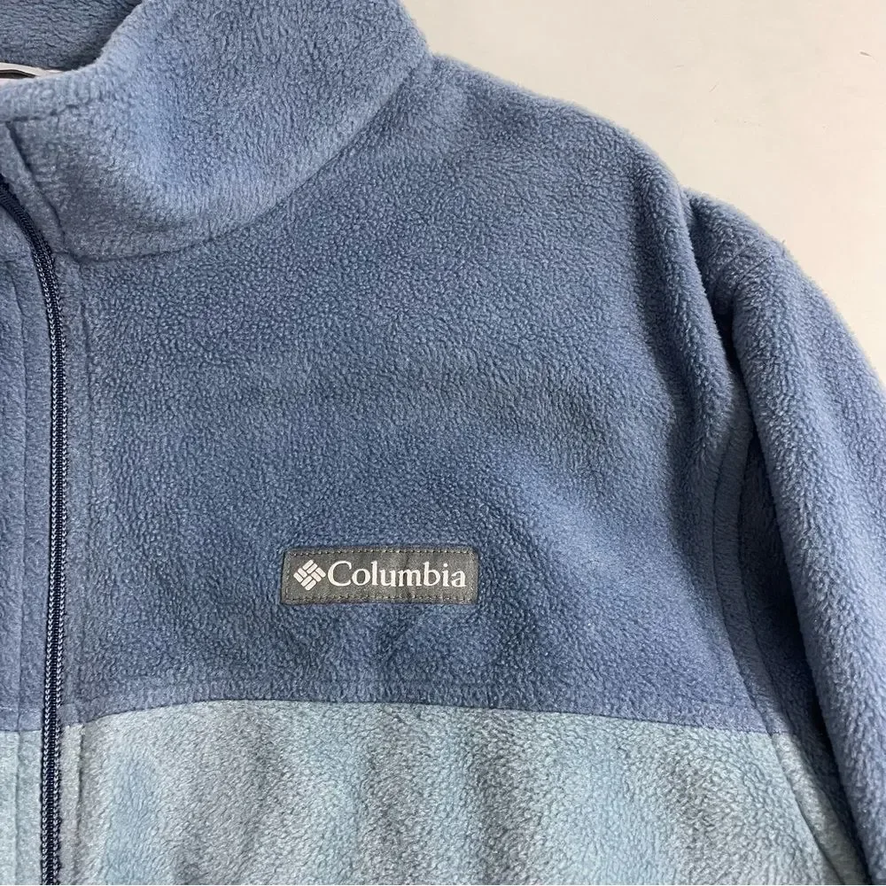 Columbia Men's‎ Jacket Size XL Steens Mountain 2.0 Full Zip Fleece 2 tone Blue